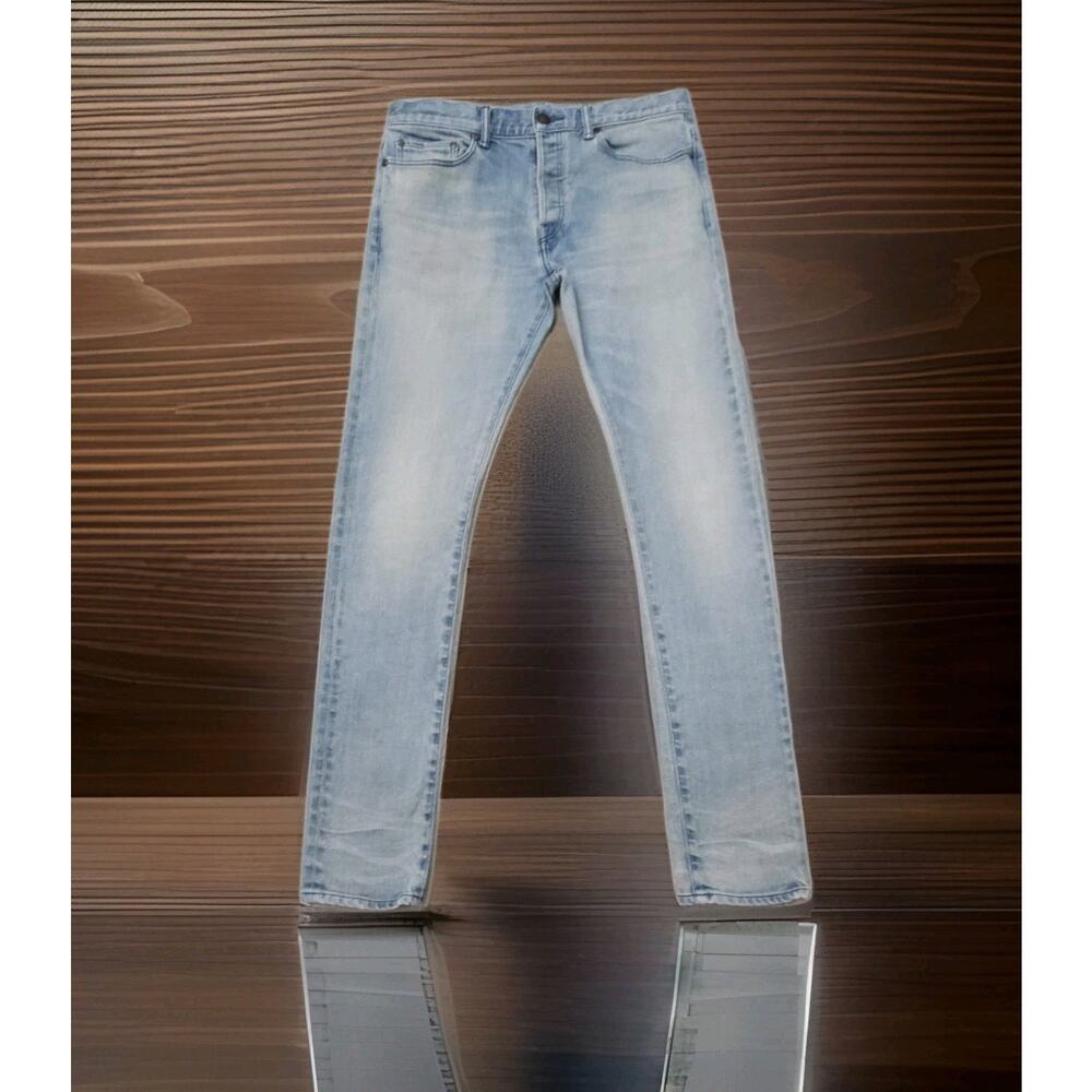 John Elliott Mens Jeans Button Fly Cast 2 Denim Made In Japan Distressed 32